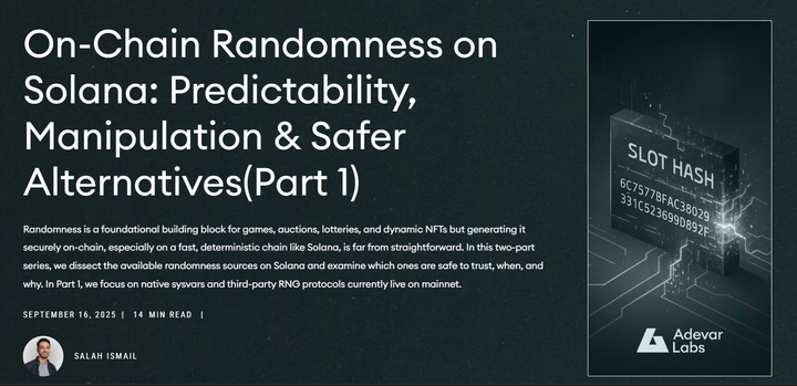 On-Chain Randomness on Solana: Why Native Methods Are Predictable & Safer Alternatives (Part 1)